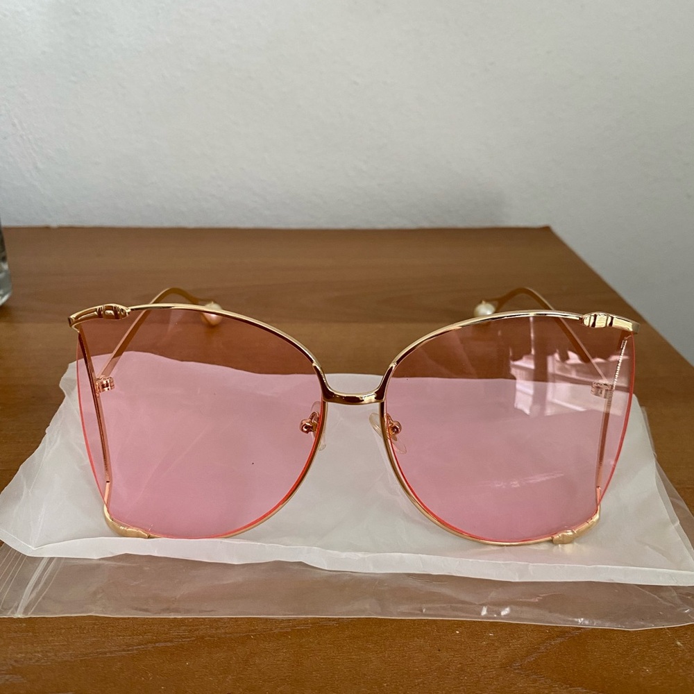 Gold and Pink Sunglasses